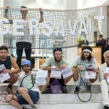 Quelque 150 décisions concernant des procès climatiques en Suisse ont été analysées, comme celle liée aux militants qui avaient joué au tennis dans des locaux de Credit Suisse en novembre 2018 (archives).